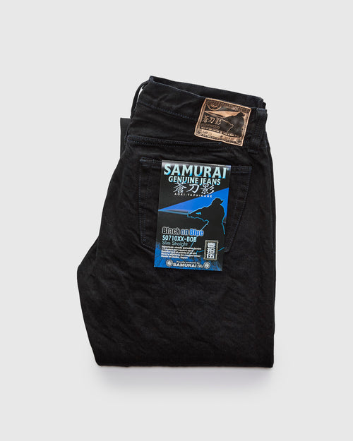 S0710XX-BOB "Aoki Tachikage" 15oz Black Blue Selvedge Denim - Slim Straight Fit