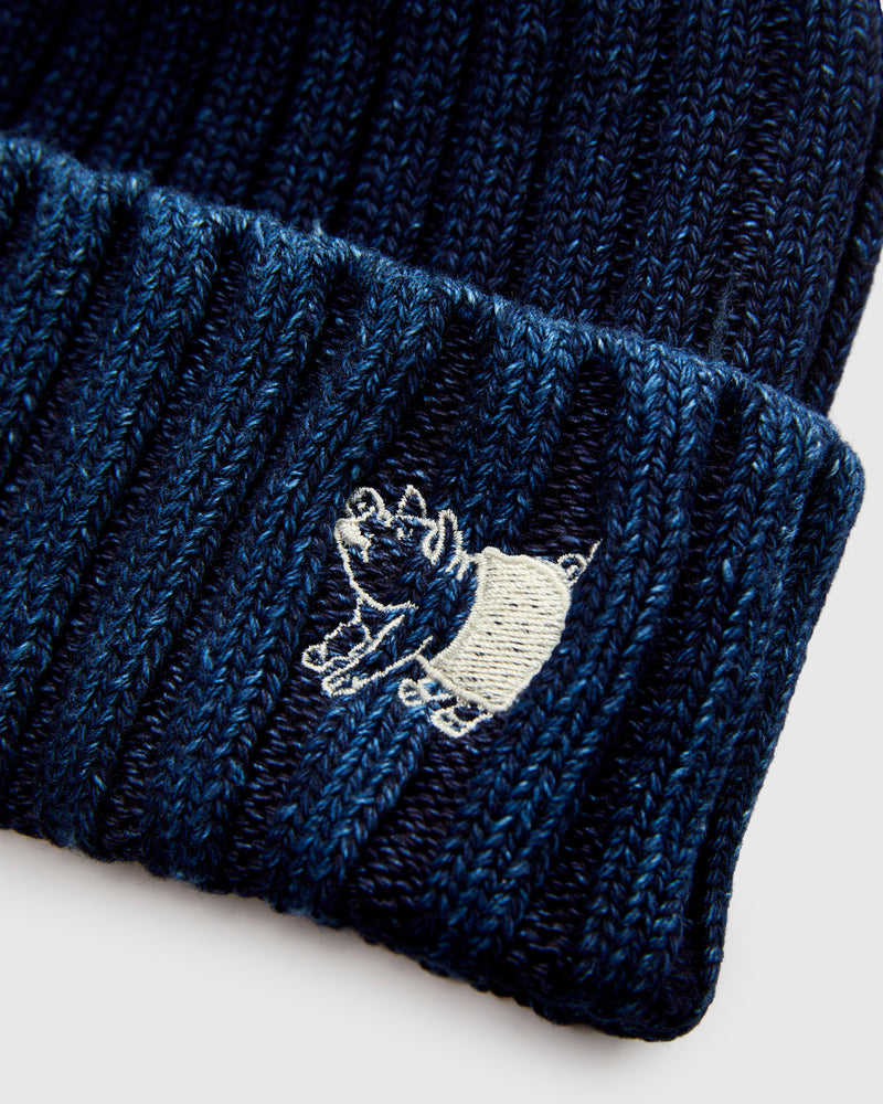 Knit Beanie in Dark Indigo
