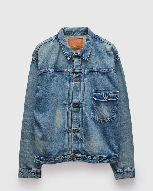 Lot. 001XXJ 13.25oz Early Model Denim Jacket in Light Wash Indigo