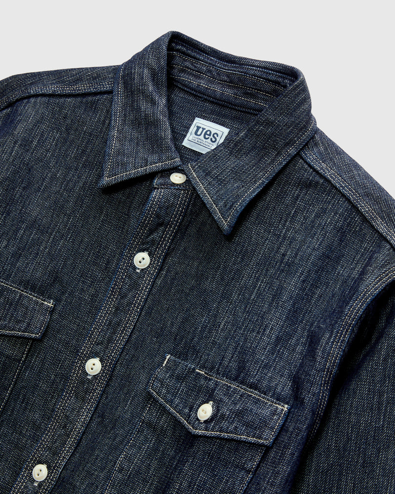11.4oz Denim Double Weave Workshirt in Indigo
