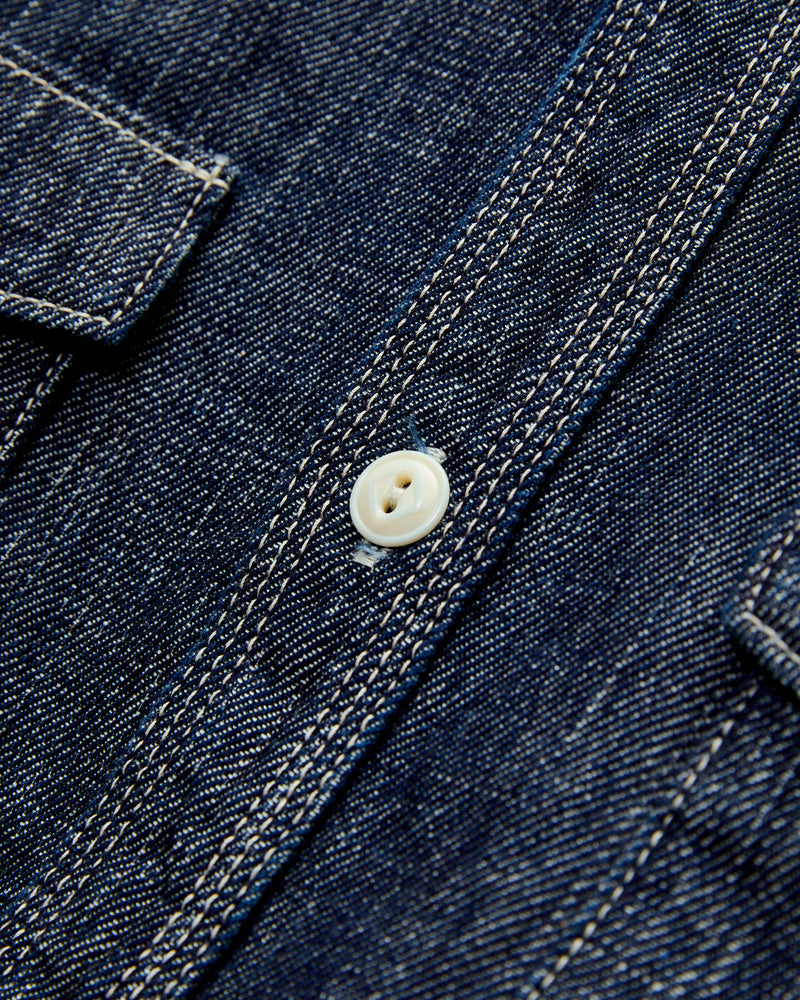 11.4oz Denim Double Weave Workshirt in Indigo