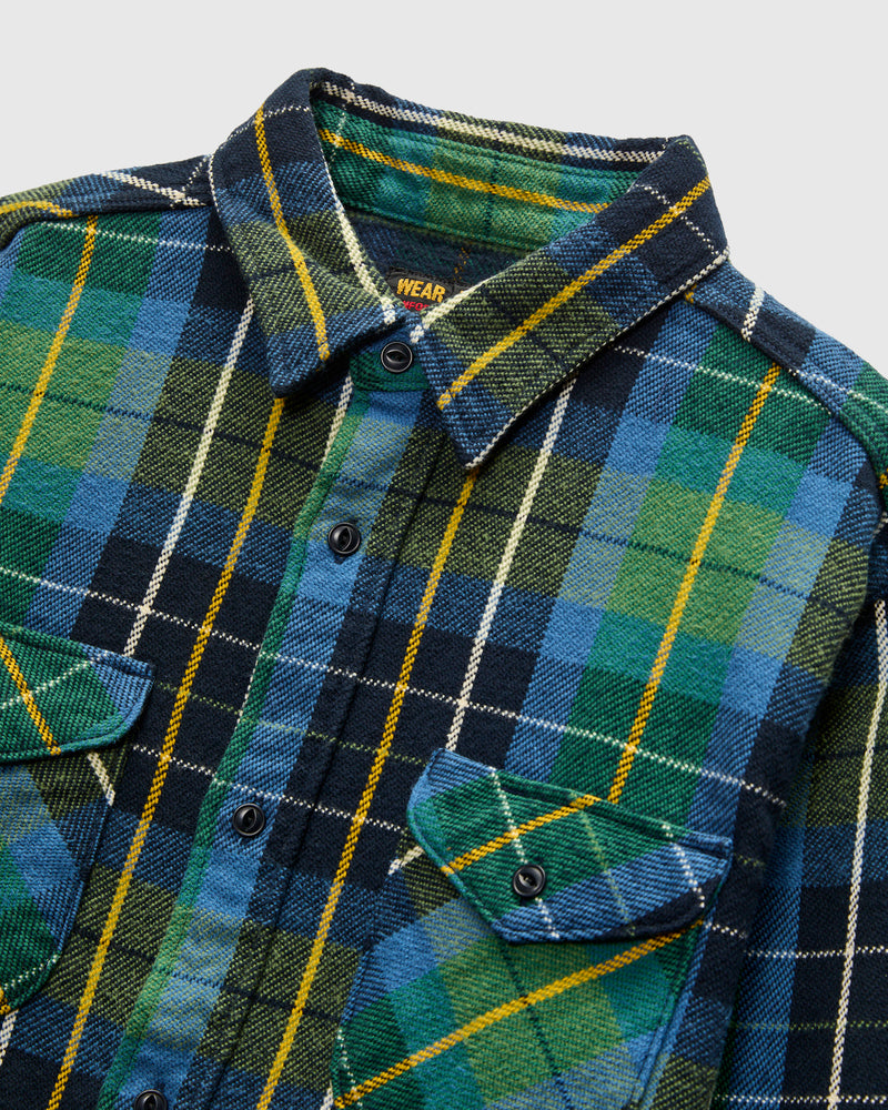 Heavy Flannel Shirt in Green