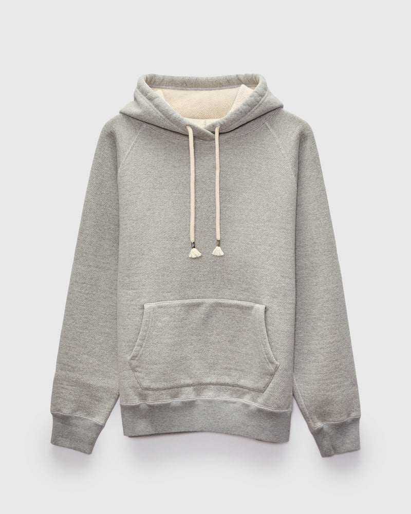 Double Heavyweight French Terry 25.8oz Pullover Hoodie in Heather Grey