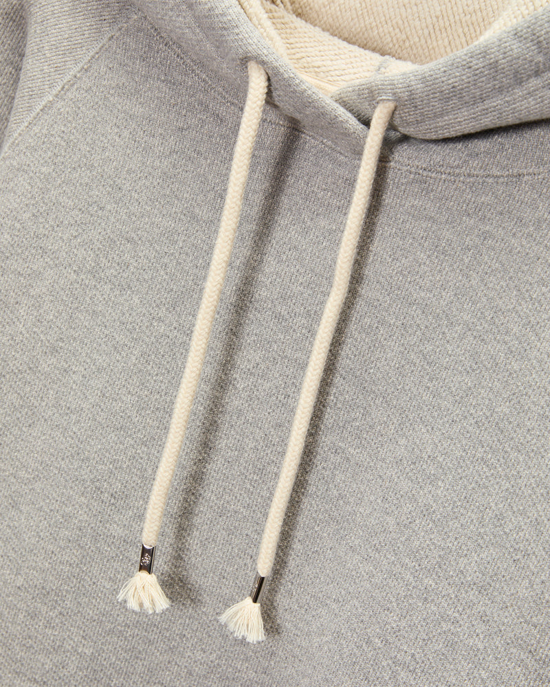 Double Heavyweight French Terry 25.8oz Pullover Hoodie in Heather Grey