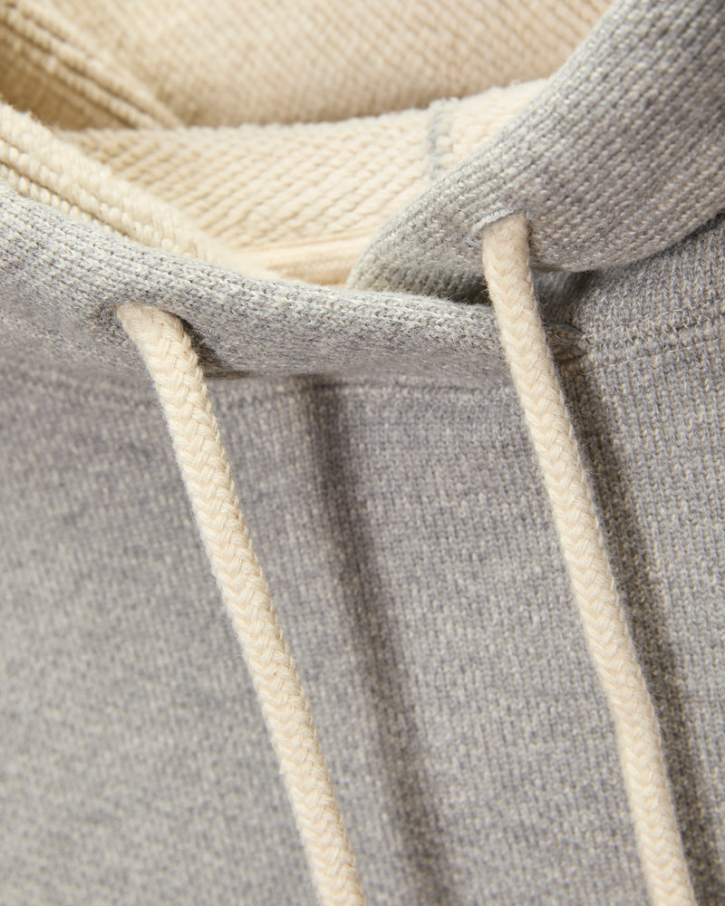 Double Heavyweight French Terry 25.8oz Pullover Hoodie in Heather Grey
