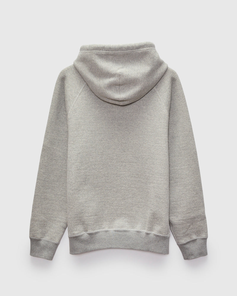 Double Heavyweight French Terry 25.8oz Pullover Hoodie in Heather Grey