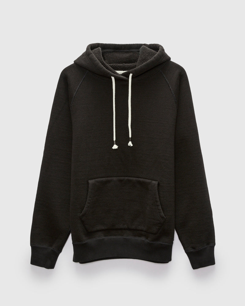 Double Heavyweight French Terry 25.8oz Pullover Hoodie in Sumi Black