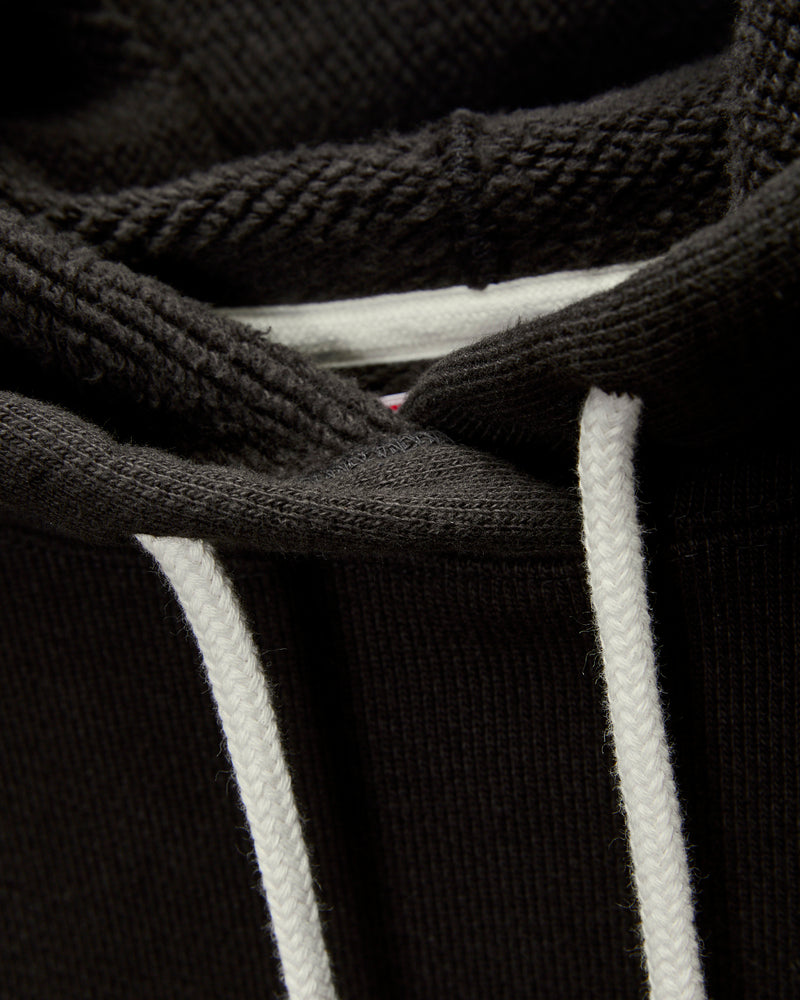 Double Heavyweight French Terry 25.8oz Pullover Hoodie in Sumi Black