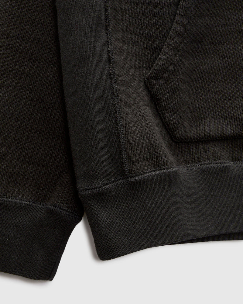 Double Heavyweight French Terry 25.8oz Pullover Hoodie in Sumi Black