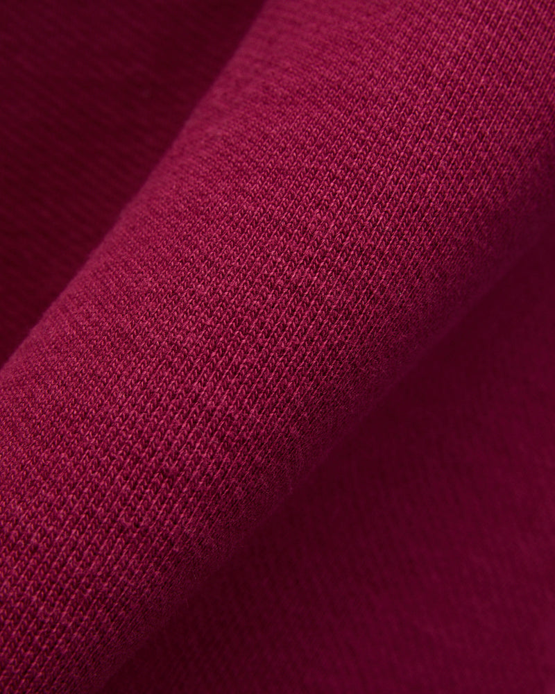 Double Heavyweight French Terry 25.8oz Zip Hoodie in Burgundy