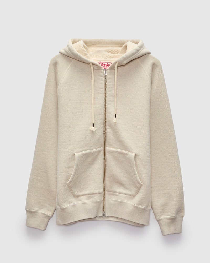 Double Heavyweight French Terry 25.8oz Zip Hoodie in Oatmeal