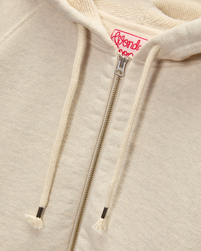 Double Heavyweight French Terry 25.8oz Zip Hoodie in Oatmeal