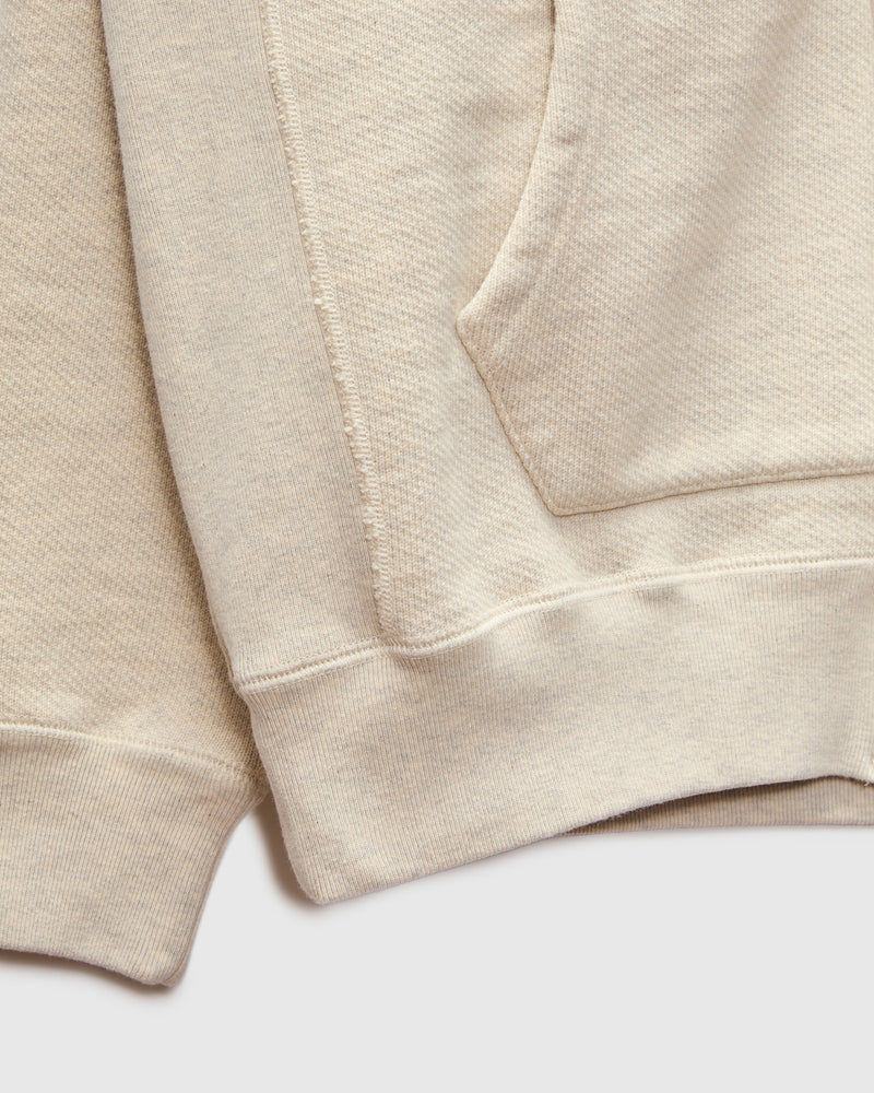 Double Heavyweight French Terry 25.8oz Zip Hoodie in Oatmeal
