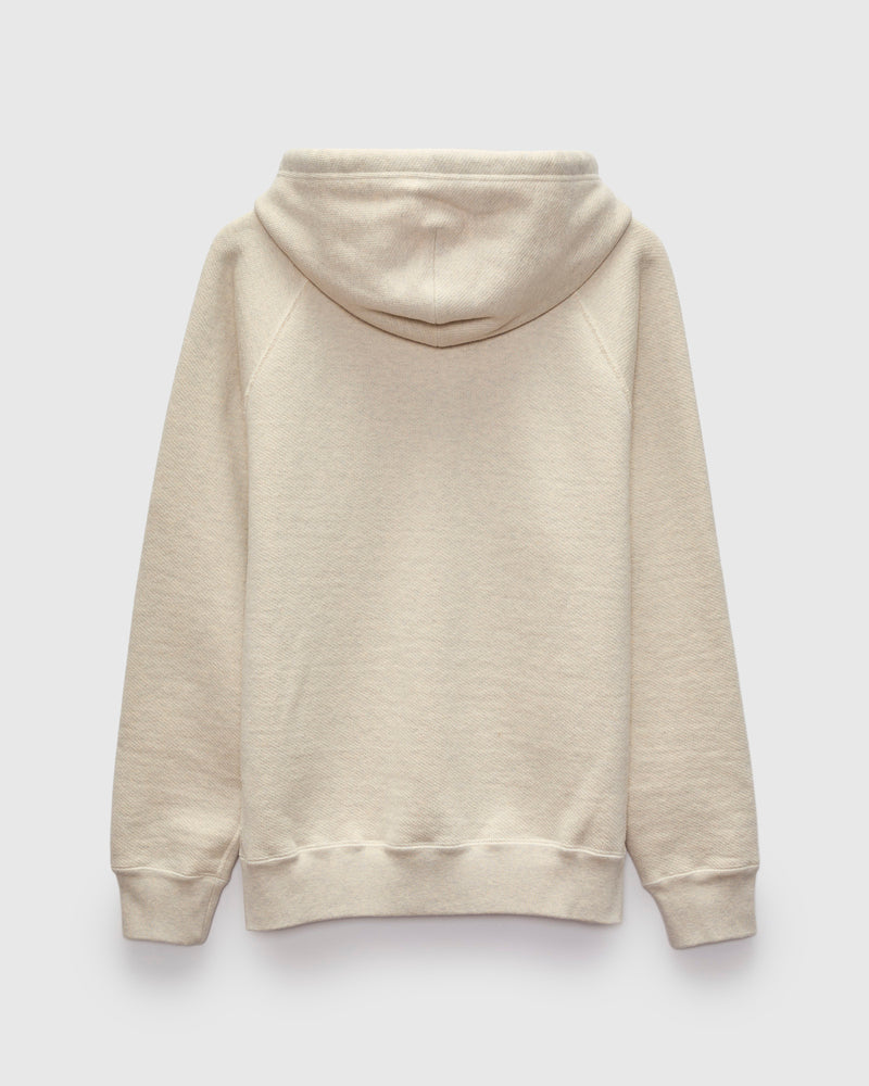 Double Heavyweight French Terry 25.8oz Zip Hoodie in Oatmeal