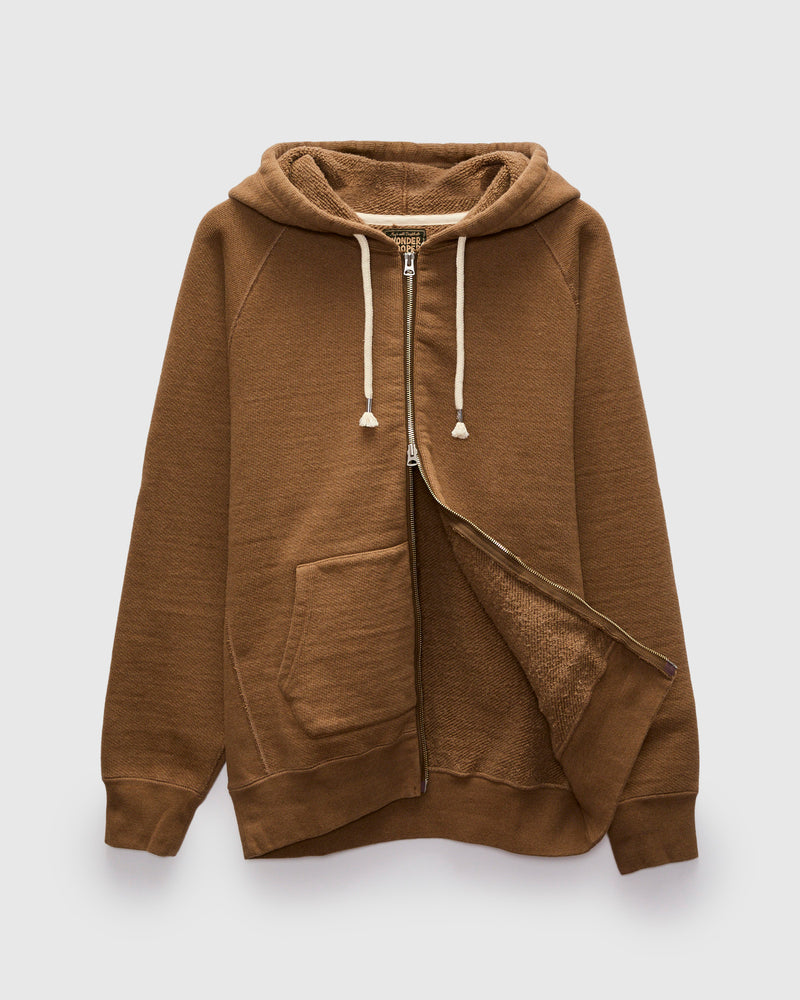 Fox 80 Double Heavyweight French Terry Zip Hoodie in Iron Mordant
