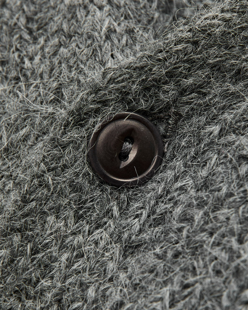 Classic Cardigan in Alpaca Pewter Tweed