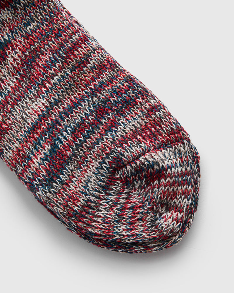 Melange Crew Sock in Steel