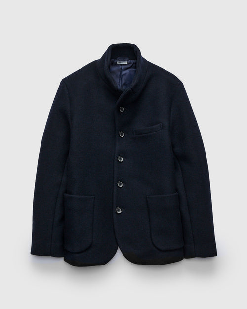 Dobby Melton 5B Jacket in Dark Navy