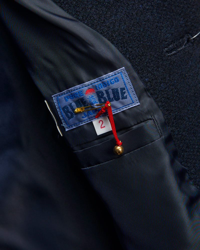 Dobby Melton 5B Jacket in Dark Navy