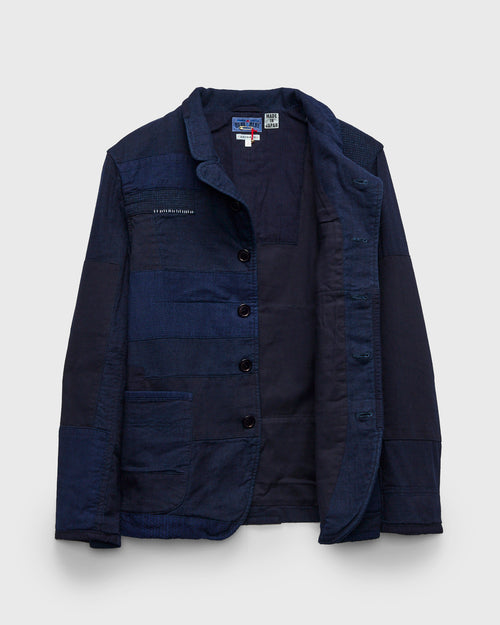 Sashiko Nenrin 5B Jacket in Patchwork Indigo