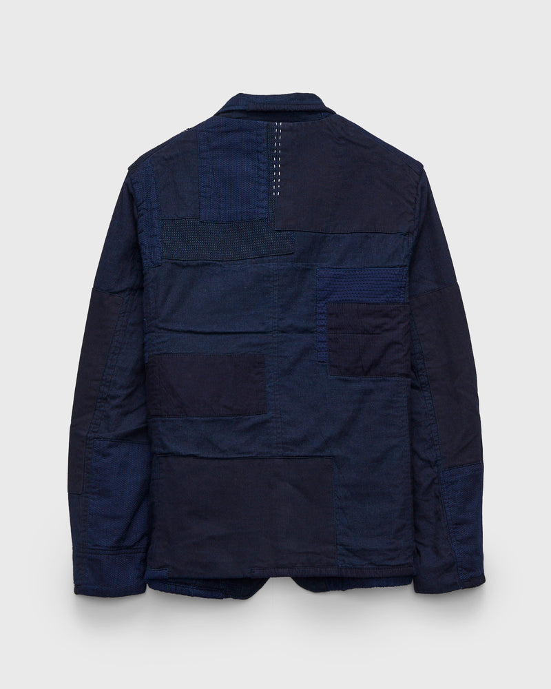 Sashiko Nenrin 5B Jacket in Patchwork Indigo