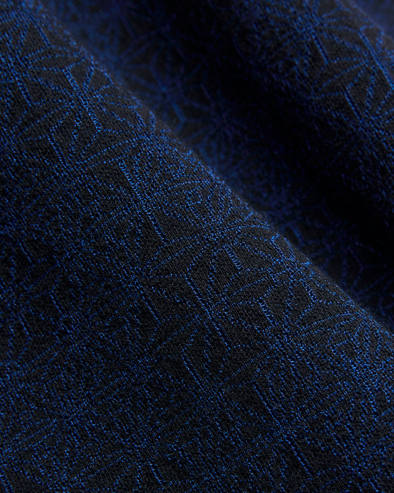 "Kumiki" Knit Wool Haori in Navy