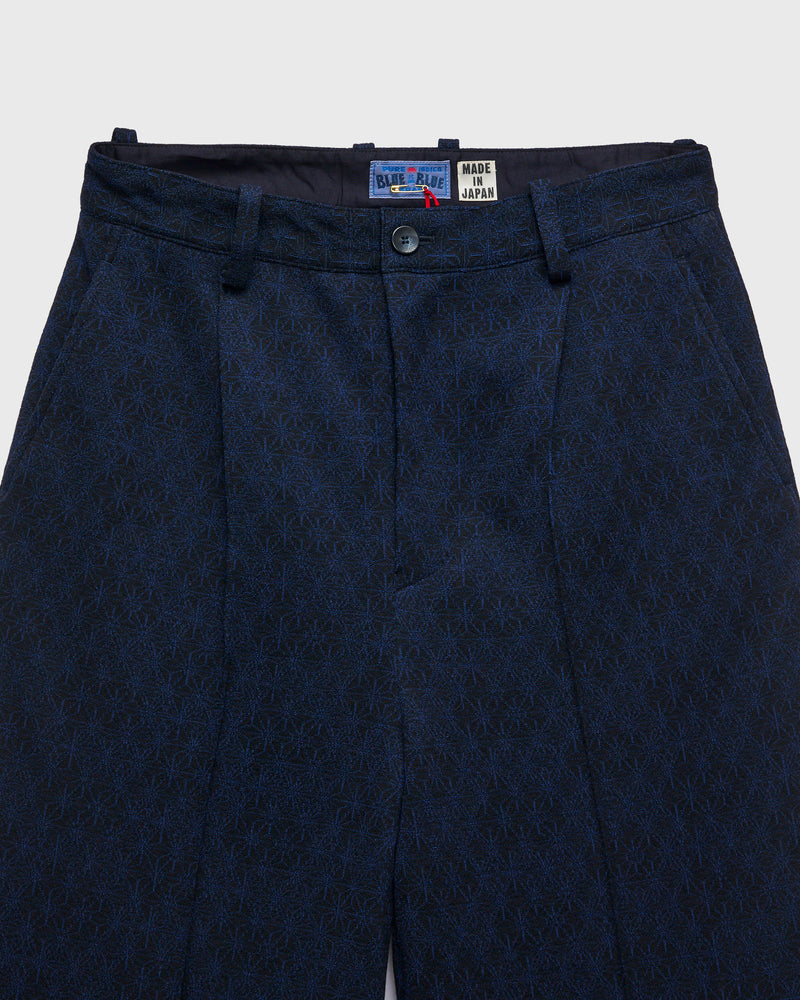 "Kumiki" Knit Wool Trousers in Navy