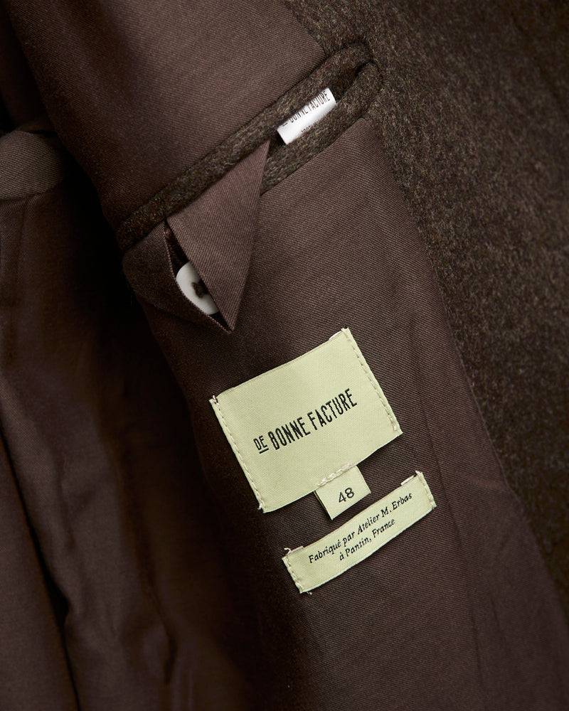 Parisian Raglan Coat in Chocolate Brown Wool