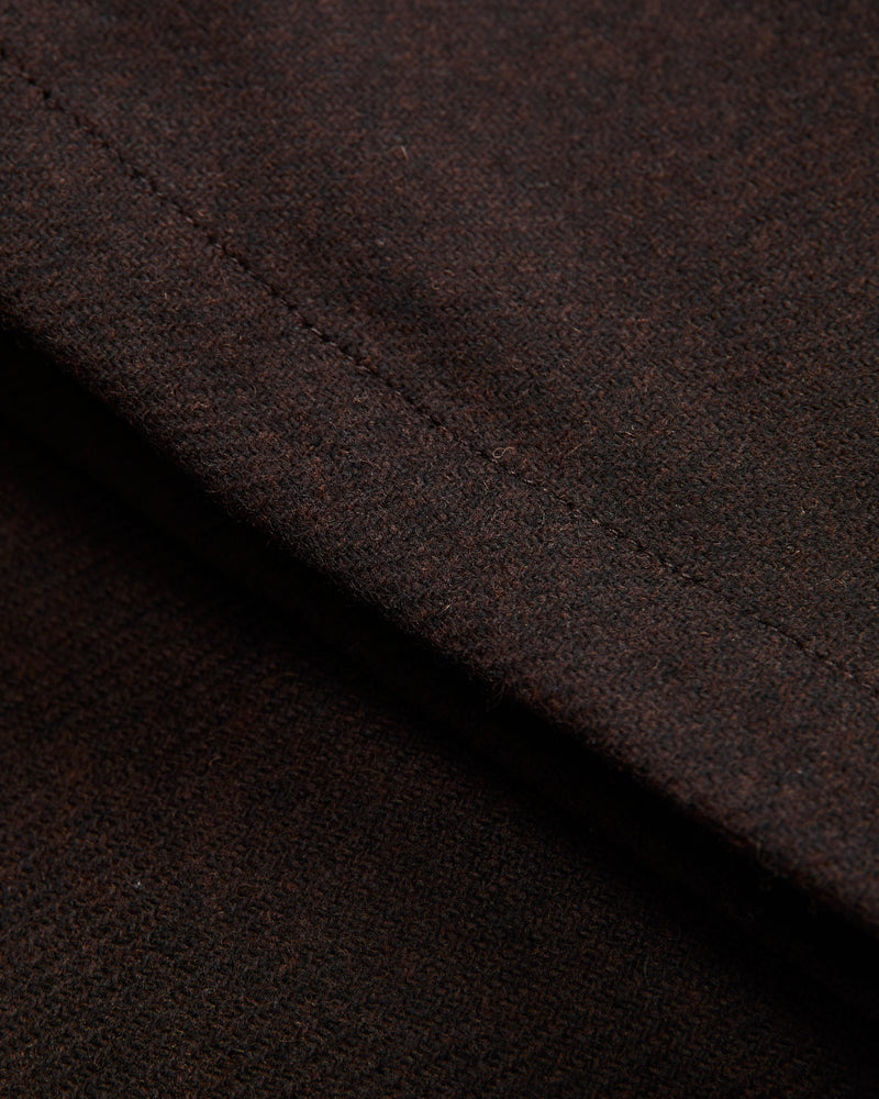 Lounge Trousers in Brown Merino Lambswool Twill