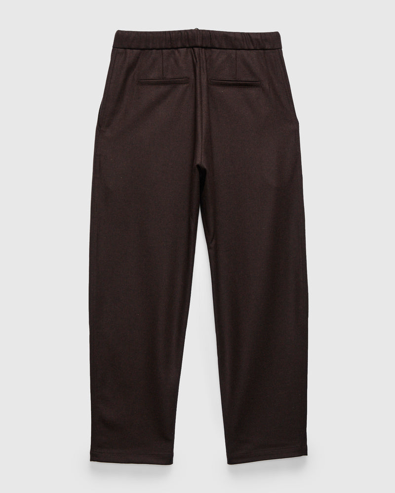 Lounge Trousers in Brown Merino Lambswool Twill