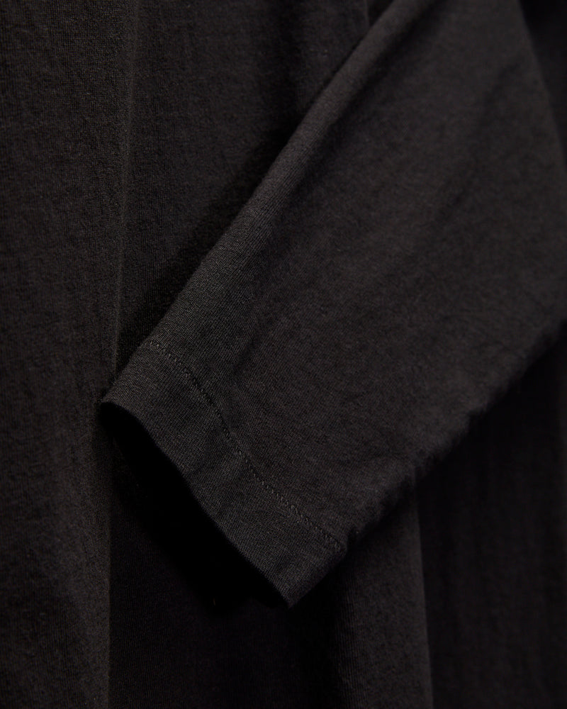 Heavy Duty Long Sleeve Pocket Tee in Black