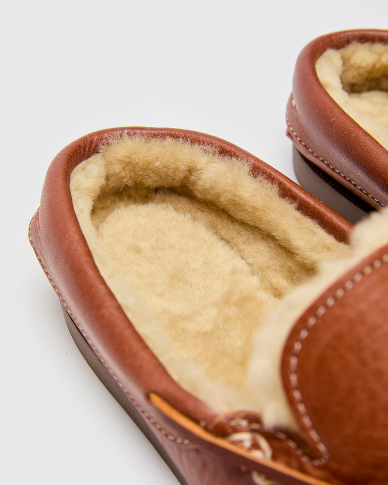 Cozymoc Slip-On in Mahogany Grizzly Full Grain