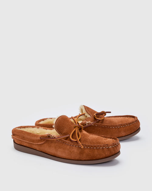 Cozymoc Slip-On in Mahogany Grizzly Roughout