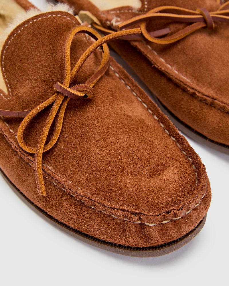 Cozymoc Slip-On in Mahogany Grizzly Roughout
