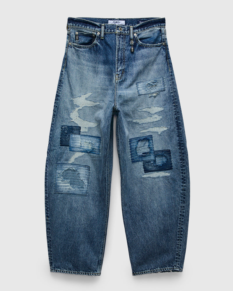 CS140 Boro Repair Selvedge Denim - Wide Fit