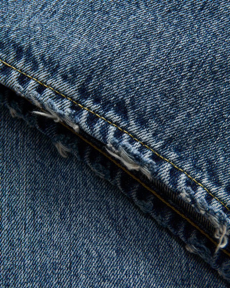 CS140 Boro Repair Selvedge Denim - Wide Fit