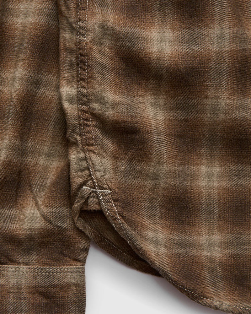 Bodie Shirt in Brown Shadow Plaid