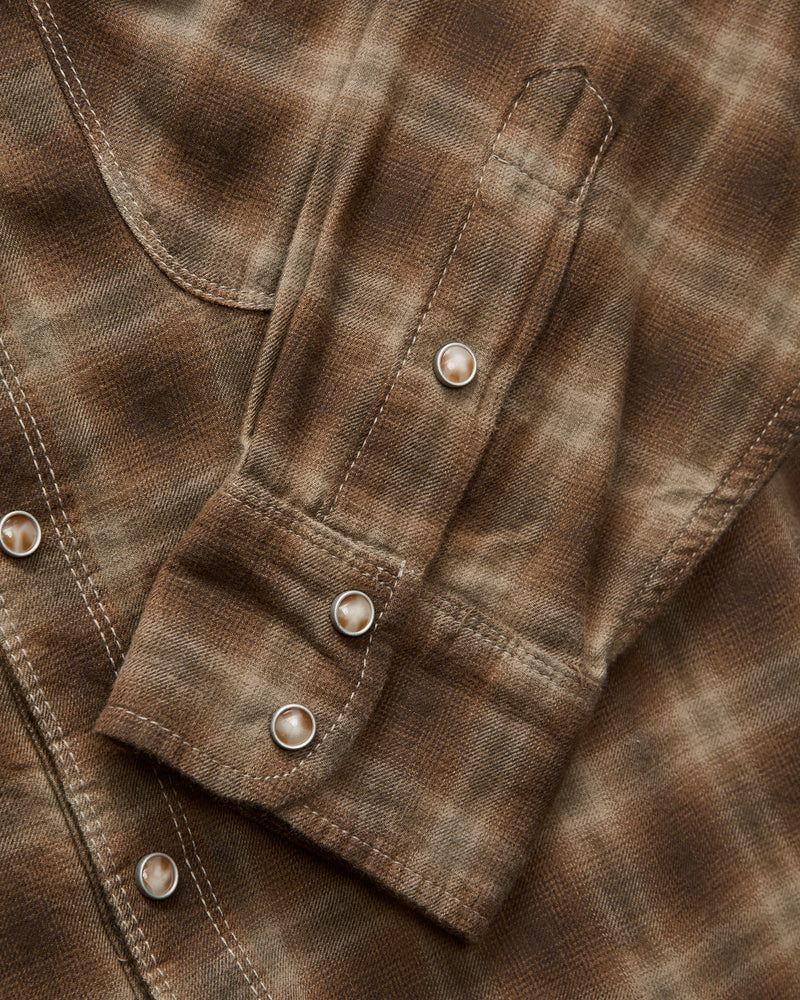 Bodie Shirt in Brown Shadow Plaid