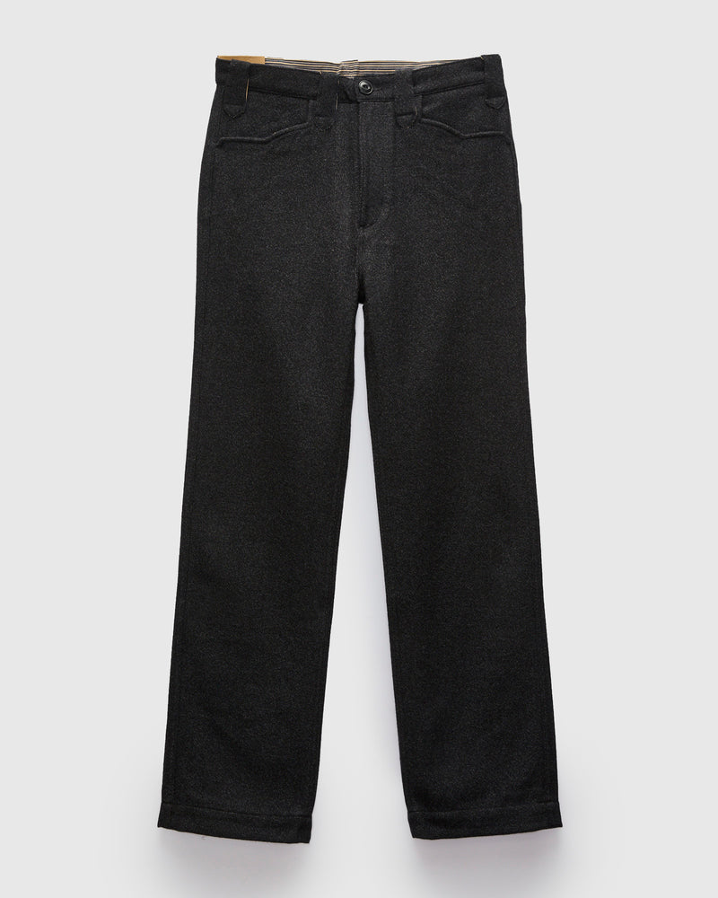 Duster Pant in Black Wool