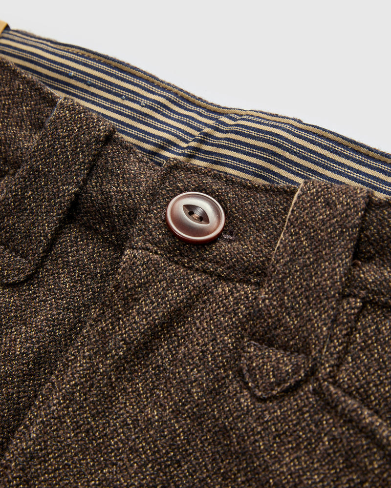 Duster Pant in Brown Wool
