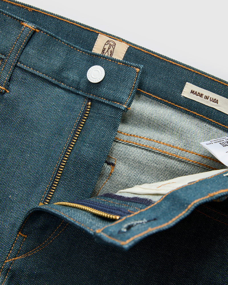 "70s Blue Raw" 14oz Indigo Stretch Selvedge Denim - Pen Slim