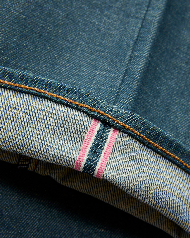 "70s Blue Raw" 14oz Indigo Stretch Selvedge Denim - Pen Slim