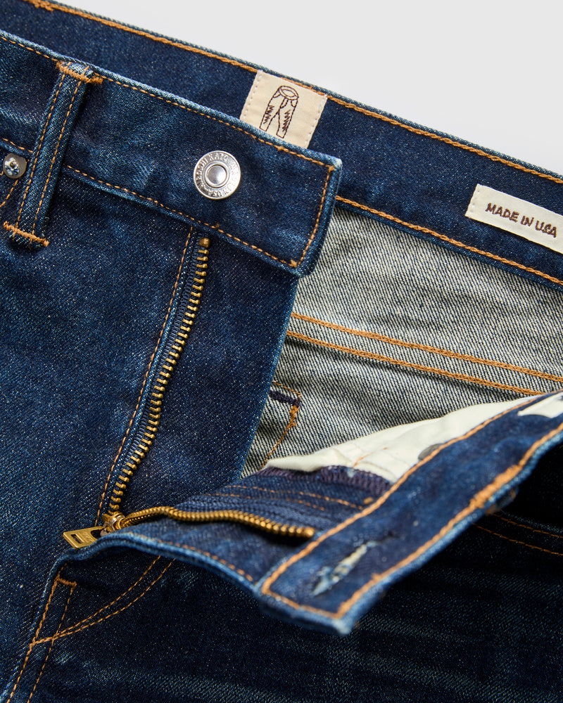 "Brynn Mammoth" 17.5oz Heavyweight Washed Stretch Selvedge Denim - Hammer Straight