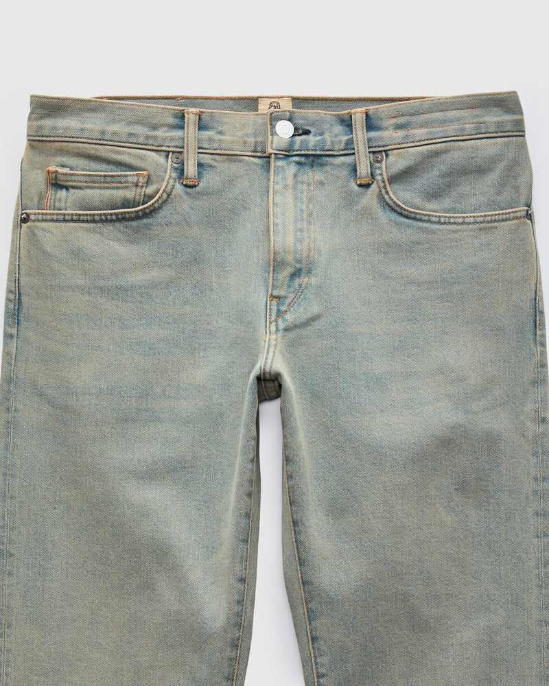 "Charlie" 14oz Washed Indigo Stretch Selvedge Denim - Hammer Straight