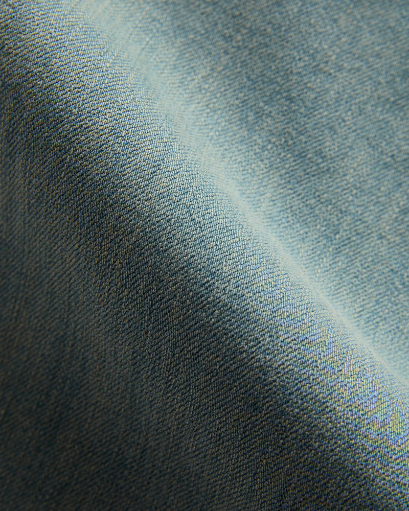 "Sven" 10.5oz Washed Indigo Stretch Selvedge Denim - Pen Slim