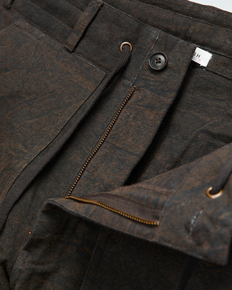 Raka Pants in Iron Stone Enzyme Canvas
