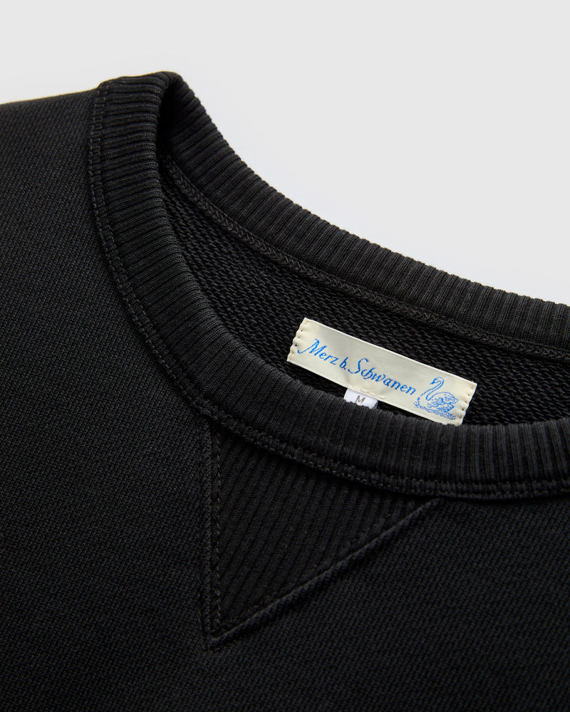 Authentic Fleece Crewneck Sweatshirt in Deep Black