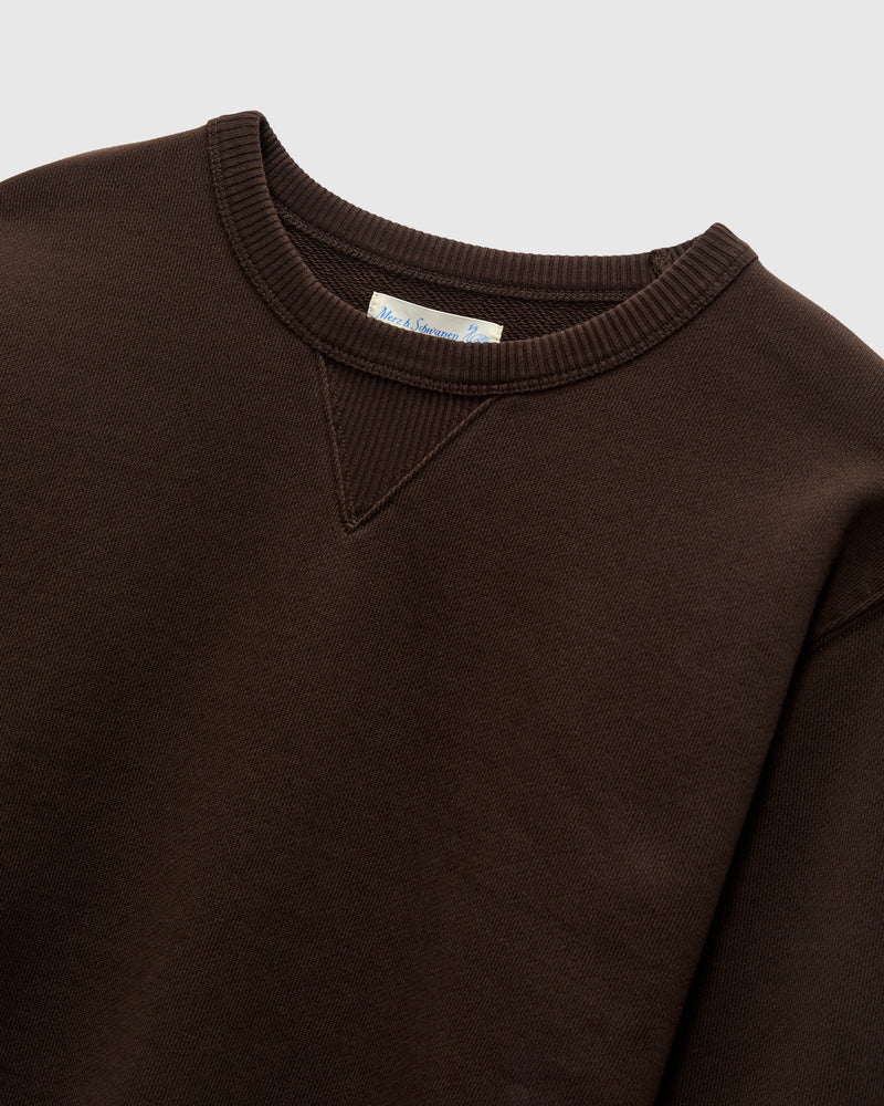 Authentic Fleece Crewneck Sweatshirt in Espresso