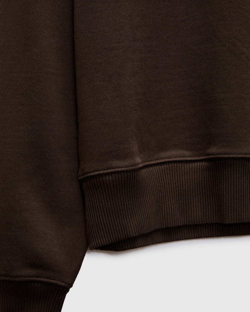 Authentic Fleece Crewneck Sweatshirt in Espresso