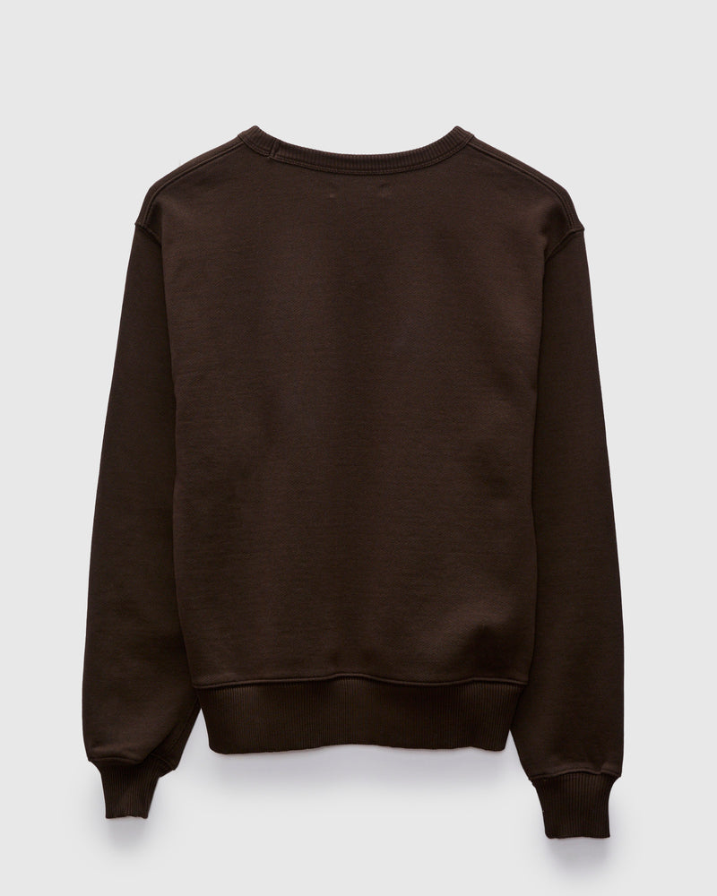 Authentic Fleece Crewneck Sweatshirt in Espresso